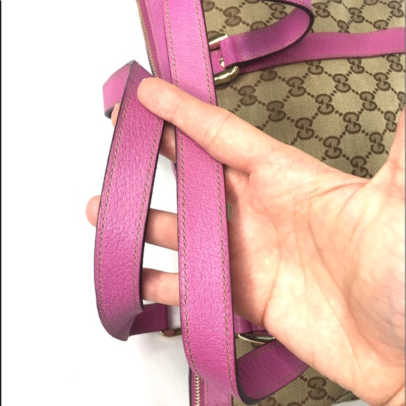Authentic Gucci brown tote with pink leather - Picture 13 of 16